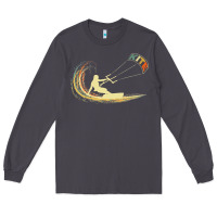 Smoke kite kiteboarding kiting kitesurfing kitesurf gift premium t shirt Long Sleeve Tee - linhVisuals