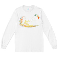 White kite kiteboarding kiting kitesurfing kitesurf gift premium t shirt Long Sleeve Tee - linhVisuals