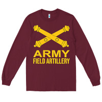 Burgundy army field artillery branch us usa t shirt Long Sleeve Tee - linhVisuals