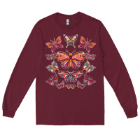 Burgundy butterfly breeds butterfly t shirt Long Sleeve Tee - linhVisuals