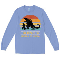 Colony Blue mens grandpazilla grandpa of monsters retro halloween christmas t shir Long Sleeve Tee - linhVisuals