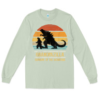 Mens Grandpazilla Grandpa Of Monsters Retro Halloween Christmas T Shir Long Sleeve Tee | Teevron