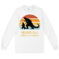 White mens grandpazilla grandpa of monsters retro halloween christmas t shir Long Sleeve Tee - linhVisuals