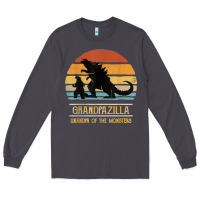 Smoke mens grandpazilla grandpa of monsters retro halloween christmas t shir Long Sleeve Tee - linhVisuals