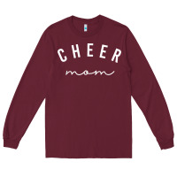 Burgundy cute cheer mom t shirt Long Sleeve Tee - linhVisuals