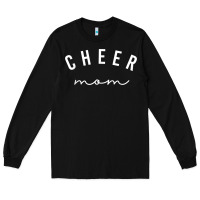 Black cute cheer mom t shirt Long Sleeve Tee - linhVisuals