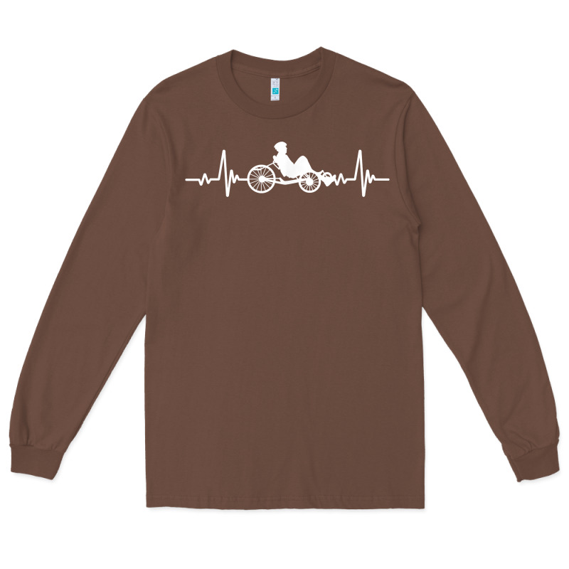 Great Recumbent Bike Heartbeat Design Cycling T Shirt Long Sleeve Tee by linhVisuals | Teevron