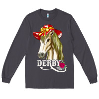 Smoke derby day shirt 2022 horse derby party horse racing t shirt Long Sleeve Tee - linhVisuals