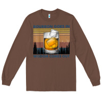 Chestnut bourbon goes in wisdom comes out vintage t shirt Long Sleeve Tee - linhVisuals