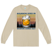 Mushroom bourbon goes in wisdom comes out vintage t shirt Long Sleeve Tee - linhVisuals