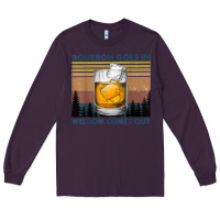 Plum bourbon goes in wisdom comes out vintage t shirt Long Sleeve Tee - linhVisuals