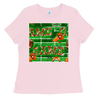 Bubblegum Pink american football megaphone and game seamless pattern Ladies Tee - BundleAndBundleShop