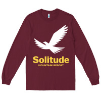 Burgundy Solitude Mountain Resort Long Sleeve Tee - linhVisuals