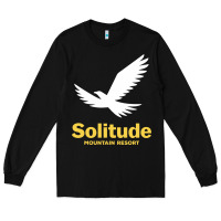 Black Solitude Mountain Resort Long Sleeve Tee - linhVisuals