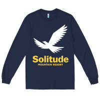 Navy Solitude Mountain Resort Long Sleeve Tee - linhVisuals