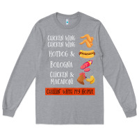 Heather Grey chicken wing chicken wing hotdog and bologna shirt t shirt Long Sleeve Tee - linhVisuals