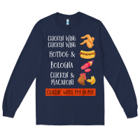 Navy chicken wing chicken wing hotdog and bologna shirt t shirt Long Sleeve Tee - linhVisuals