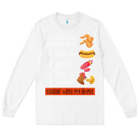 White chicken wing chicken wing hotdog and bologna shirt t shirt Long Sleeve Tee - linhVisuals