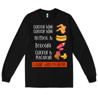Black chicken wing chicken wing hotdog and bologna shirt t shirt Long Sleeve Tee - linhVisuals