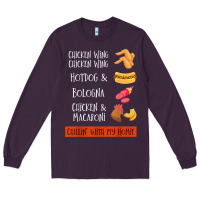 Plum chicken wing chicken wing hotdog and bologna shirt t shirt Long Sleeve Tee - linhVisuals