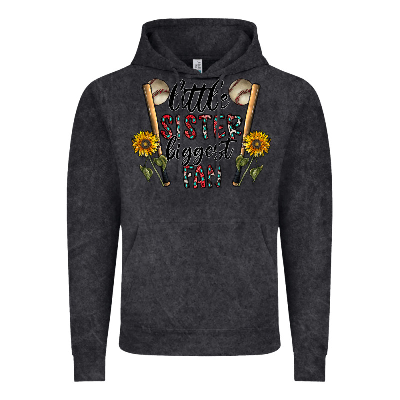 Little Sister Biggest Fan Vintage Hoodie by CowhideDigitalArt | Teevron