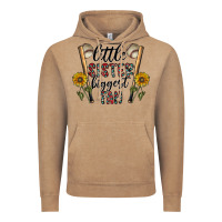 Vintage Coffee little sister biggest fan Vintage Hoodie - CowhideDigitalArt