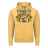 Vintage Mustard little sister biggest fan Vintage Hoodie - CowhideDigitalArt