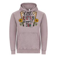 Vintage Zinc little sister biggest fan Vintage Hoodie - CowhideDigitalArt