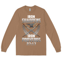 Toasted Coconut iron sharpens iron quote proverbs 2717 christian cool gift t shirt Long Sleeve Tee - linhVisuals