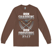 Chestnut iron sharpens iron quote proverbs 2717 christian cool gift t shirt Long Sleeve Tee - linhVisuals