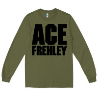 Army Green the-ace-frehley-trouble-walkin-cool Long Sleeve Tee - linhVisuals