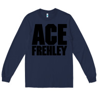 Navy the-ace-frehley-trouble-walkin-cool Long Sleeve Tee - linhVisuals