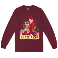 Burgundy doctor who rockabilly missy time lady baker t shirt Long Sleeve Tee - linhVisuals