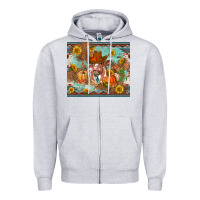 Heather Grey Fall heifer cow Zipper Hoodie - RanaPortraitStore