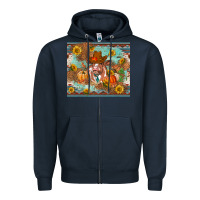 Navy Fall heifer cow Zipper Hoodie - RanaPortraitStore