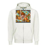 Oatmeal Heather Fall heifer cow Zipper Hoodie - RanaPortraitStore