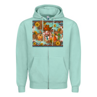 Seafoam Fall heifer cow Zipper Hoodie - RanaPortraitStore