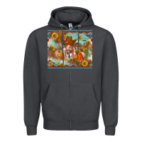 Smoke Fall heifer cow Zipper Hoodie - RanaPortraitStore