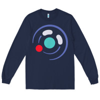Navy minimalist game cube controller throwback retro gamer t shirt Long Sleeve Tee - linhVisuals