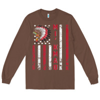 Chestnut mi’kmaq tribe native american flag mi’kmaq heritage related t shir Long Sleeve Tee - linhVisuals