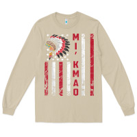 Mushroom mi’kmaq tribe native american flag mi’kmaq heritage related t shir Long Sleeve Tee - linhVisuals