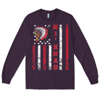 Plum mi’kmaq tribe native american flag mi’kmaq heritage related t shir Long Sleeve Tee - linhVisuals