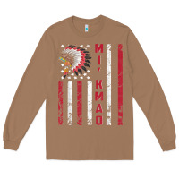 Toasted Coconut mi’kmaq tribe native american flag mi’kmaq heritage related t shir Long Sleeve Tee - linhVisuals