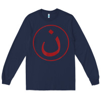 Navy nazarene n christian in arabic symbol t shirt Long Sleeve Tee - linhVisuals