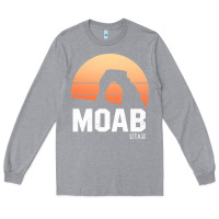 Heather Grey moab utah arches national park vintage retro outdoor hiking pullover h Long Sleeve Tee - linhVisuals