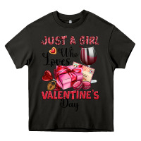 Asphalt just a girl who loves valentine's day Heavy Core Tee - OliviaCreatesArt
