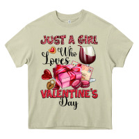 Mossy just a girl who loves valentine's day Heavy Core Tee - OliviaCreatesArt
