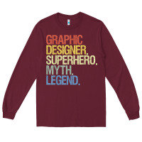 Burgundy funny graphic designer t shirt Long Sleeve Tee - linhVisuals