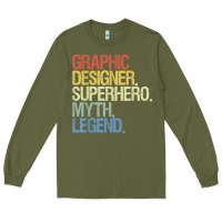 Army Green funny graphic designer t shirt Long Sleeve Tee - linhVisuals