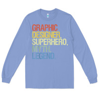 Colony Blue funny graphic designer t shirt Long Sleeve Tee - linhVisuals